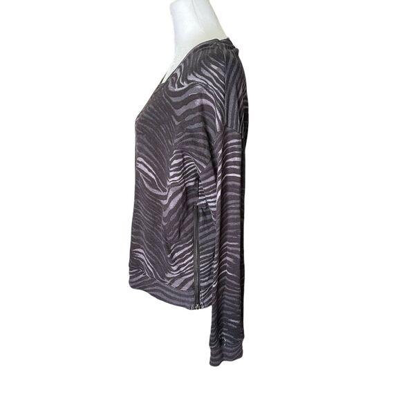 Rails Small Marlo Pullover Sweater Charcoal Watercolor Stripes Black Gray - Picture 10 of 11